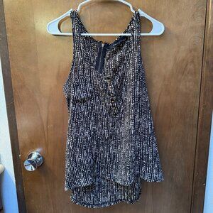 Patterson J. Kincaid Black and White Polka Dot Tank Top